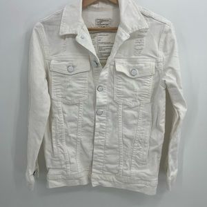 Current/Elliott Cream Jean Jacket